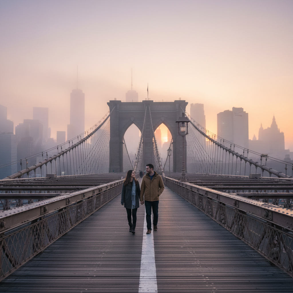 Alex in Brooklyn Bridge, NYC